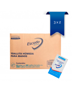 Toalla húmeda individual...